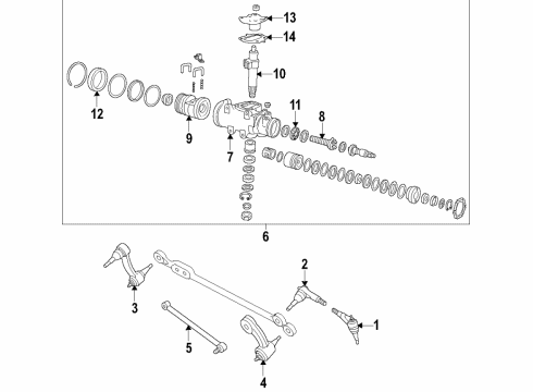 2004 GMC Savana 3500 Pitman Arm Diagram for 19434290