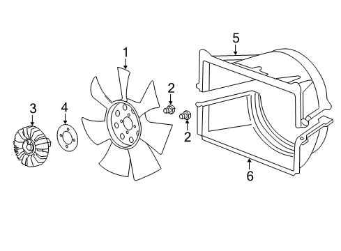 2011 Chevy Silverado 2500 HD Cooling System, Radiator, Water Pump, Cooling Fan Diagram 3 - Thumbnail