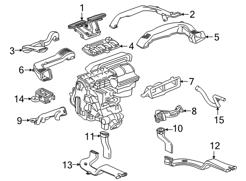 2024 Cadillac XT6 Ducts Diagram