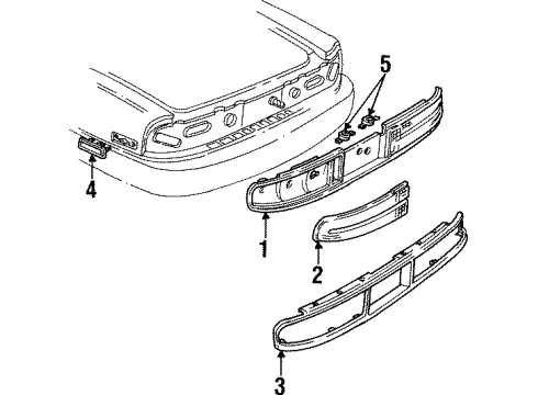 1993 Buick Park Avenue Tail Lamp Assembly Diagram for 5976851