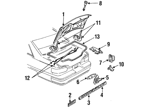 1995 Chevy Impala Trunk Lid Diagram