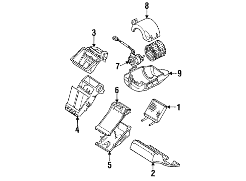 1991 Pontiac LeMans Heater Core Diagram for 3059812