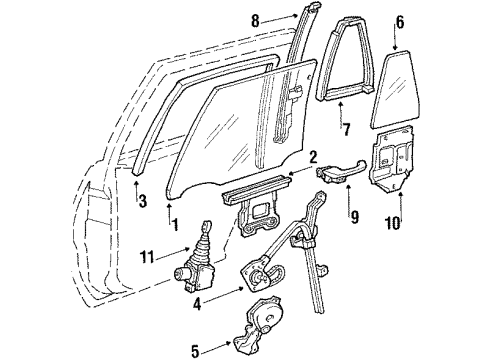 1987 Pontiac Bonneville Handle, Outside, Black, Driver Side Diagram for 20734009
