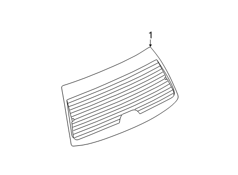 2005 Chevy Equinox Lift Gate - Glass & Hardware Diagram