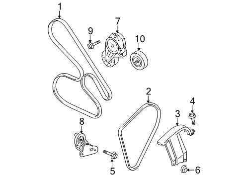 2011 Cadillac DTS Belts & Pulleys Diagram