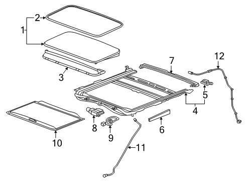 2023 Chevy Silverado 1500 Sunroof Diagram