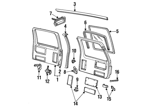 1999 GMC K2500 Suburban Nameplate Diagram for 84674406