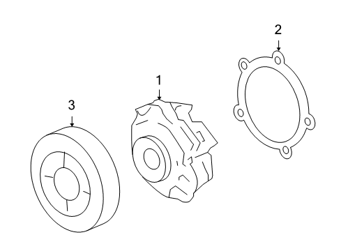 2008 Pontiac Torrent Cooling System, Radiator, Water Pump, Cooling Fan Diagram 1 - Thumbnail