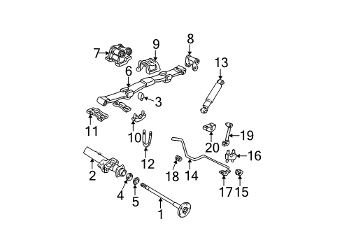 1995 GMC Safari Shackle, Rear Diagram for 15707588
