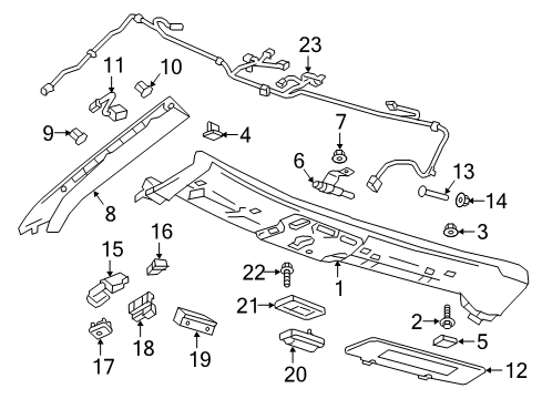 2017 Chevy Camaro Control Module Diagram for 23156905