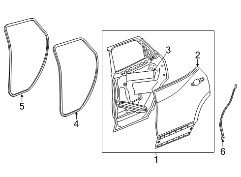 2020 Chevy Blazer Rear Door Diagram