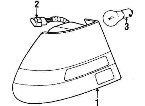 1999 Saturn SL2 Tail Lamps Diagram