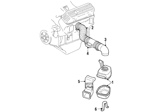 1985 Buick Regal Duct Diagram for 25525539