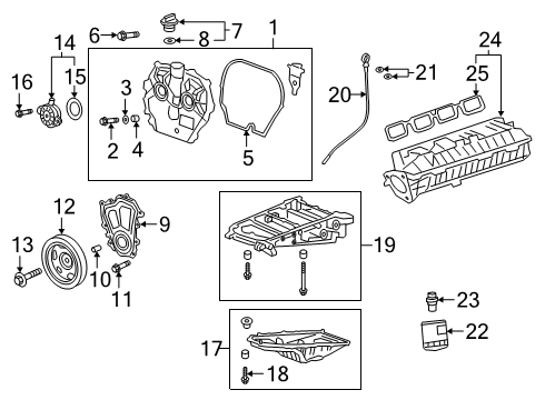 2019 Cadillac CT6 Air Filter Diagram for 84166540