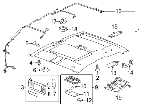2011 Chevy Silverado 2500 HD Interior Trim - Cab Diagram 5 - Thumbnail