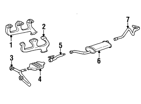1988 Chevy C2500 Catalytic Converter Diagram for 25101899
