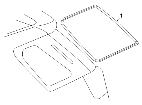 2011 GMC Terrain Quarter Panel - Glass & Hardware Diagram