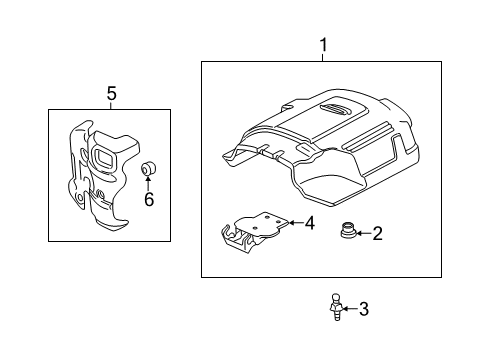 2007 Chevy Silverado 1500 Engine Appearance Cover Diagram