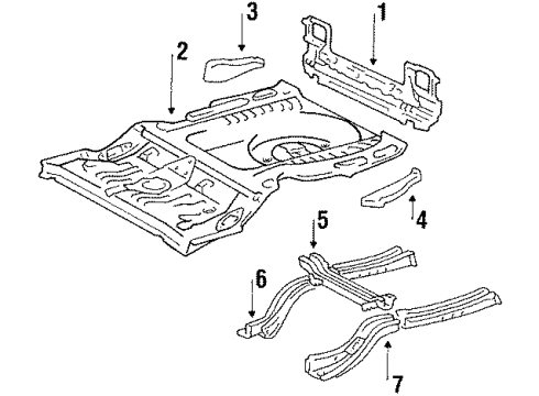 1986 Chevy Nova Rear Panel Diagram for 94841136