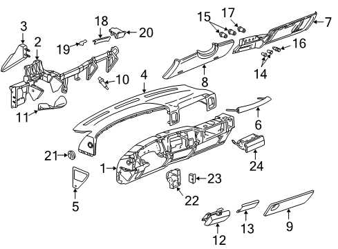 2002 Cadillac Escalade Instrument Panel Diagram