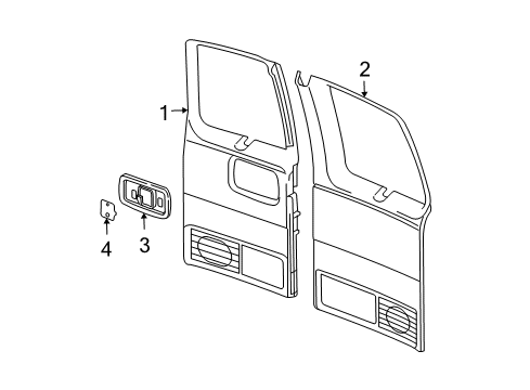2017 Chevy Express 2500 Interior Trim - Back Door Diagram