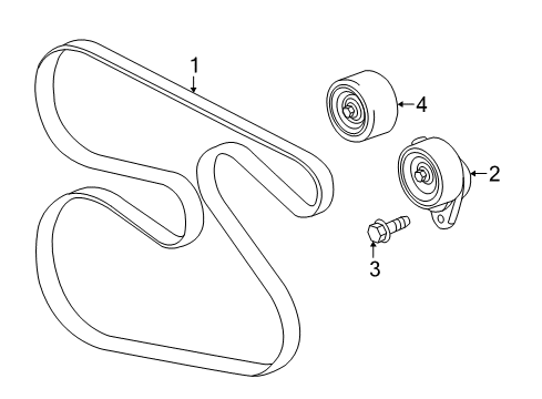 2022 Cadillac XT5 Belts & Pulleys Diagram