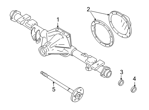 2006 Hummer H2 Axle Housing - Rear Diagram