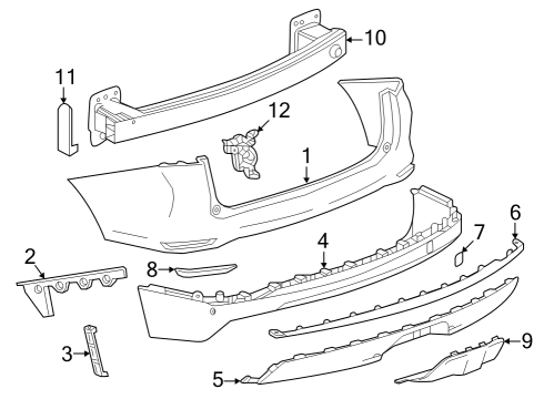 2024 Chevy Equinox Bumper & Components - Rear Diagram 4 - Thumbnail