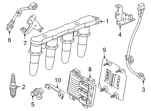 2012 Chevy Cruze Ignition Coil Diagram for 25198623