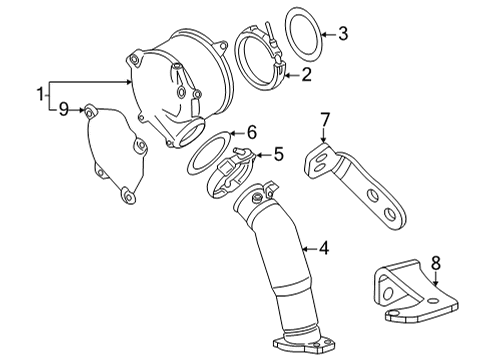 2022 GMC Sierra 3500 HD Turbocharger & Components Diagram 5 - Thumbnail
