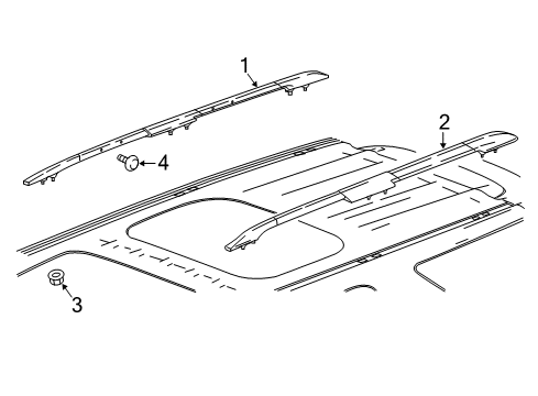 2023 Chevy Traverse Luggage Carrier Diagram