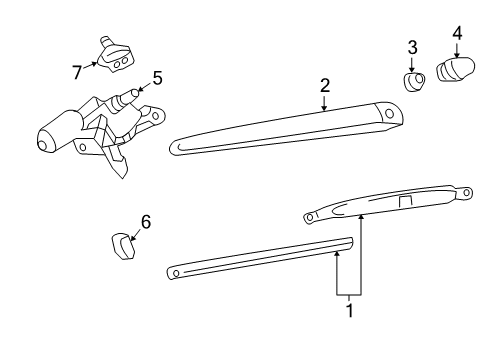 2017 Chevy Traverse Lift Gate - Wiper & Washer Components Diagram