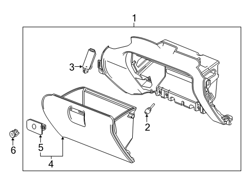 2023 Chevy Silverado 1500 Glove Box Diagram