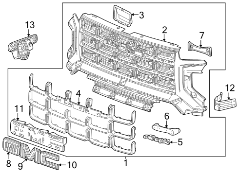 2023 GMC Canyon Emblem, Fuse Red Diagram for 84237676