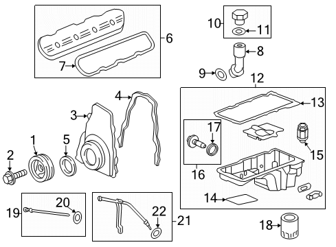 2013 Chevy Silverado 2500 HD Engine Parts & Mounts, Timing, Lubrication System Diagram 4 - Thumbnail