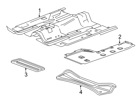 2016 Cadillac ATS Floor & Rocker Diagram