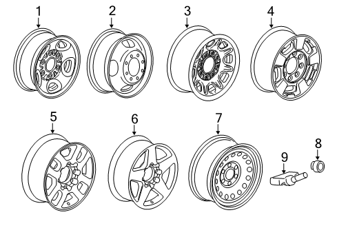2014 Chevy Silverado 2500 HD Wheels Diagram