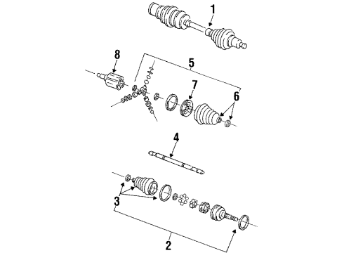 1998 Buick LeSabre Inner Joint, Front Passenger Side Diagram for 26065931