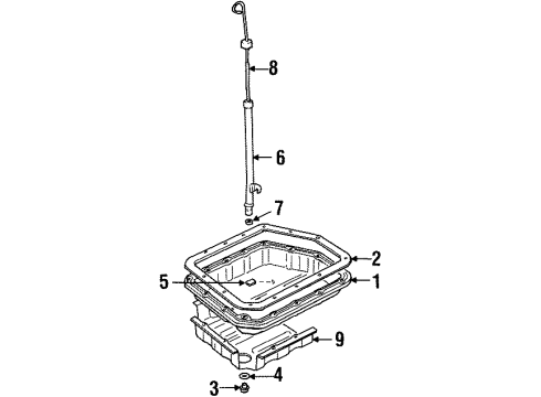 1998 Chevy Metro Transmission Pan Diagram for 96053914
