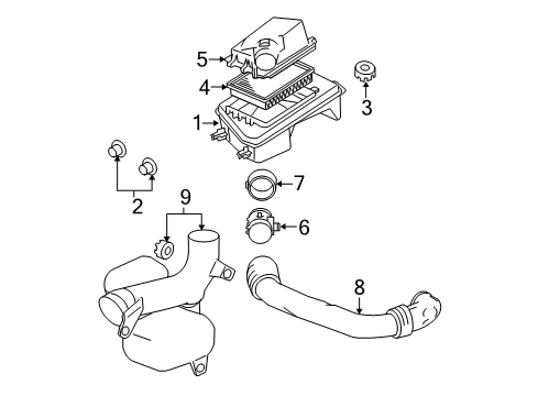 2007 Chevy Malibu Air Duct Diagram for 15224384