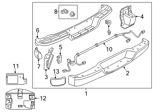 2017 Chevy Express 2500 Rear Bumper Diagram