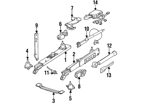 1994 Cadillac DeVille Adjuster Switch, Front Driver Side Diagram for 16719961