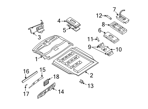 1999 Chevy Express 3500 Interior Trim - Roof Diagram