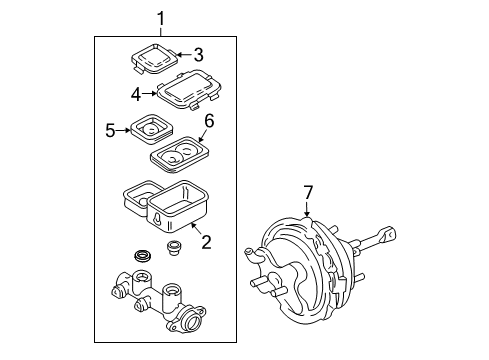 1990 GMC Safari Master Cylinder Diagram for 18029963