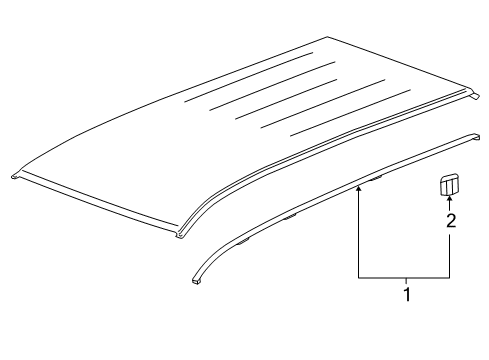 2017 Chevy Equinox Exterior Trim - Roof Diagram