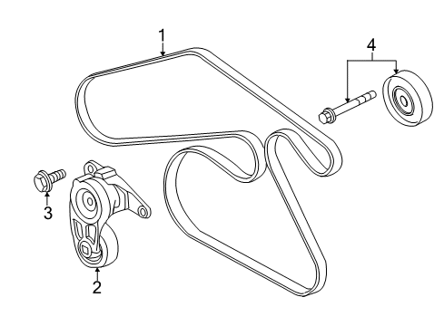 2012 Cadillac SRX Belts & Pulleys Diagram
