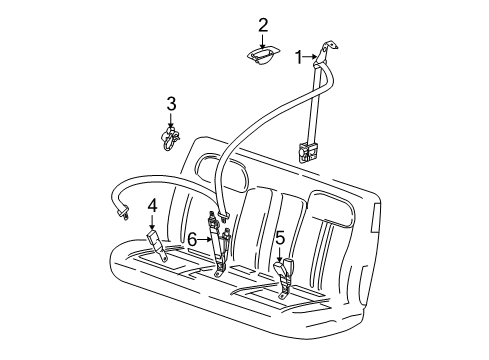 2022 Chevy Express 2500 Rear Seat Belts Diagram 2 - Thumbnail