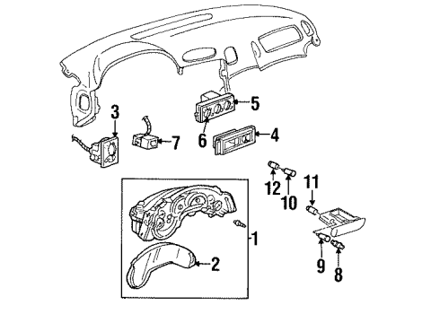 2000 Oldsmobile Silhouette A/C & Heater Control Units Diagram