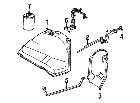1986 Pontiac 6000 EGR Valve Diagram for 17110799