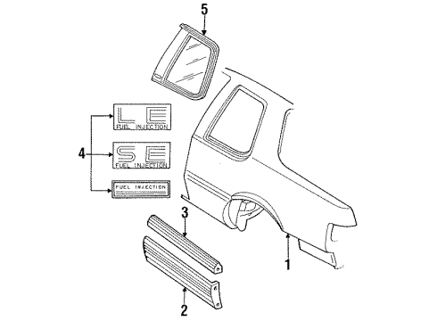 1986 Pontiac Grand Am Fuel Pocket Diagram for 20526979